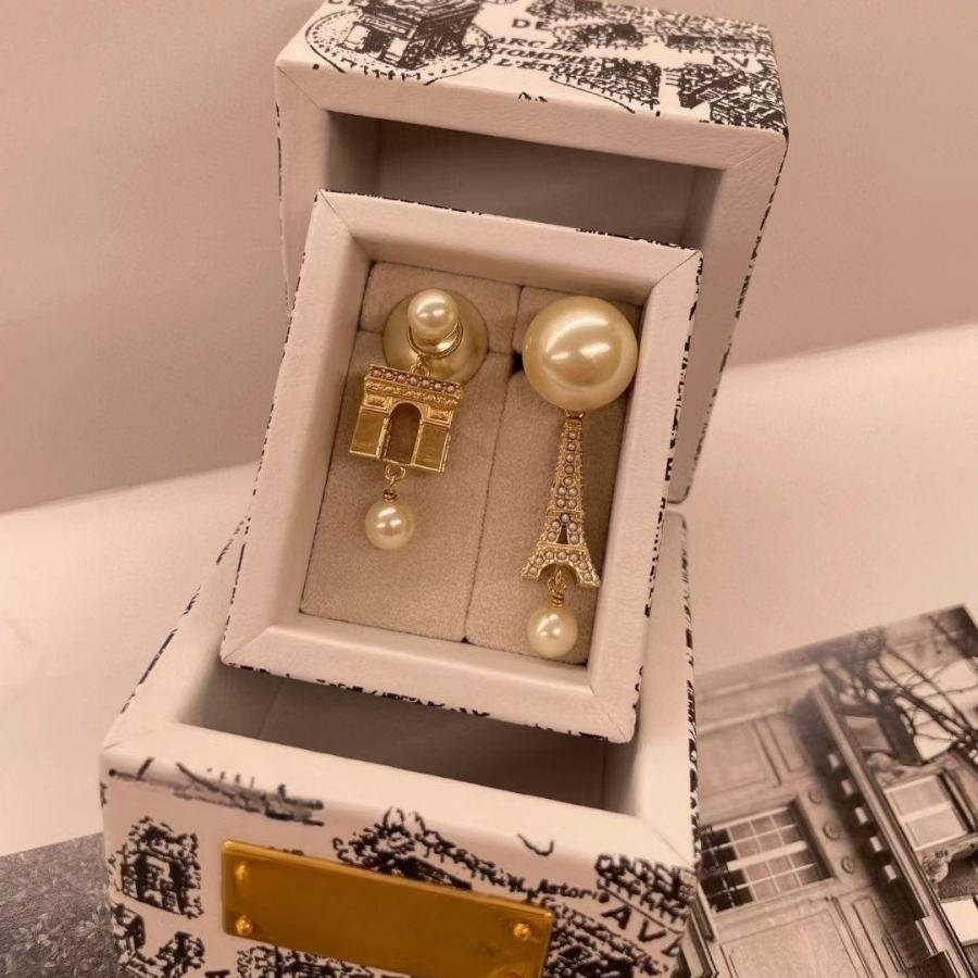 巴黎铁塔凯旋门耳环七夕礼物
