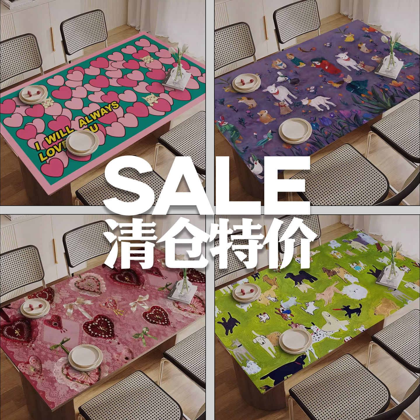 清仓特价高级皮革pvc桌垫茶几垫子防烫桌布免洗防水油时尚大餐垫