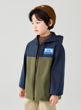 男童防水罩衣秋冬外穿洋气羽绒服罩衫幼儿园宝宝吃饭围兜画画护衣