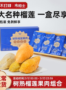 市舶士猫山王苏丹王榴莲果肉拼盘冷冻马来西亚自然树熟3D锁鲜500g