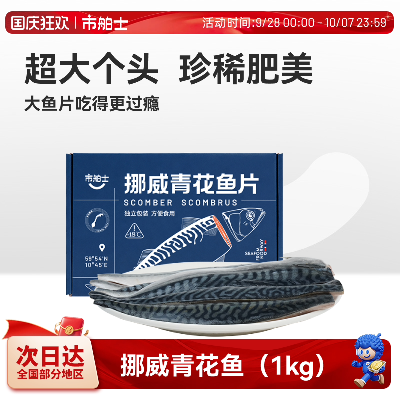 市舶士挪威进口油脂丰富青花鱼图片