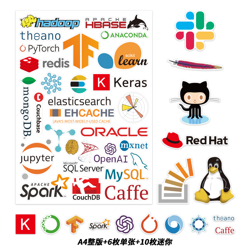 自选程序员编程防水贴纸