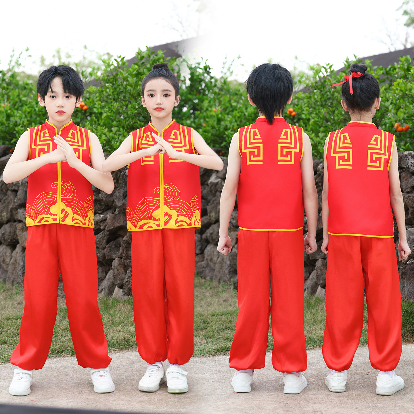 机器人儿童演出服中小学生运动会服装宇树春晚机器人武术表演服装