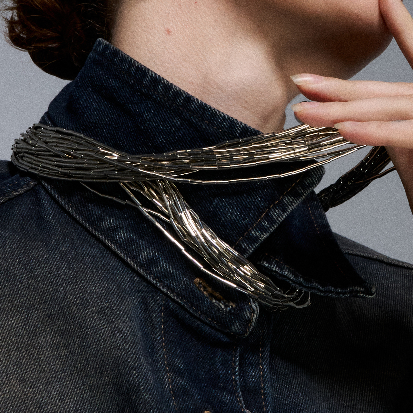 1JINN M2M 原创设计师款银管毛衣链女可绕两圈百搭项链