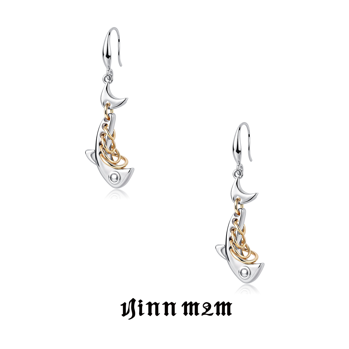 1JINN M2M【12.8号20点准时开卖】原创鱼骨拼色耳钉