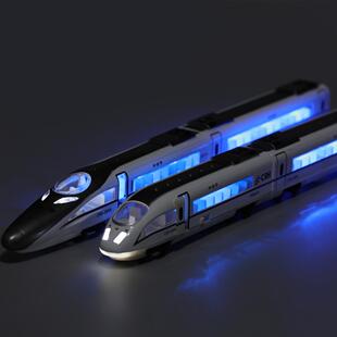 CRH3型380A和谐号高铁合金火车头动车地铁磁力声光覆兴号汽车模