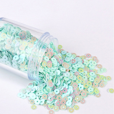 23456mm薄荷实色幻彩平片亮片法式刺绣手工diy服饰花朵娃衣片20克