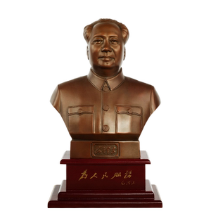 A01手工原模毛主席铜像伟人半身雕塑紫铜红铜色客厅书房摆件装饰