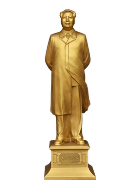毛主席像全身黄铜桌面中式