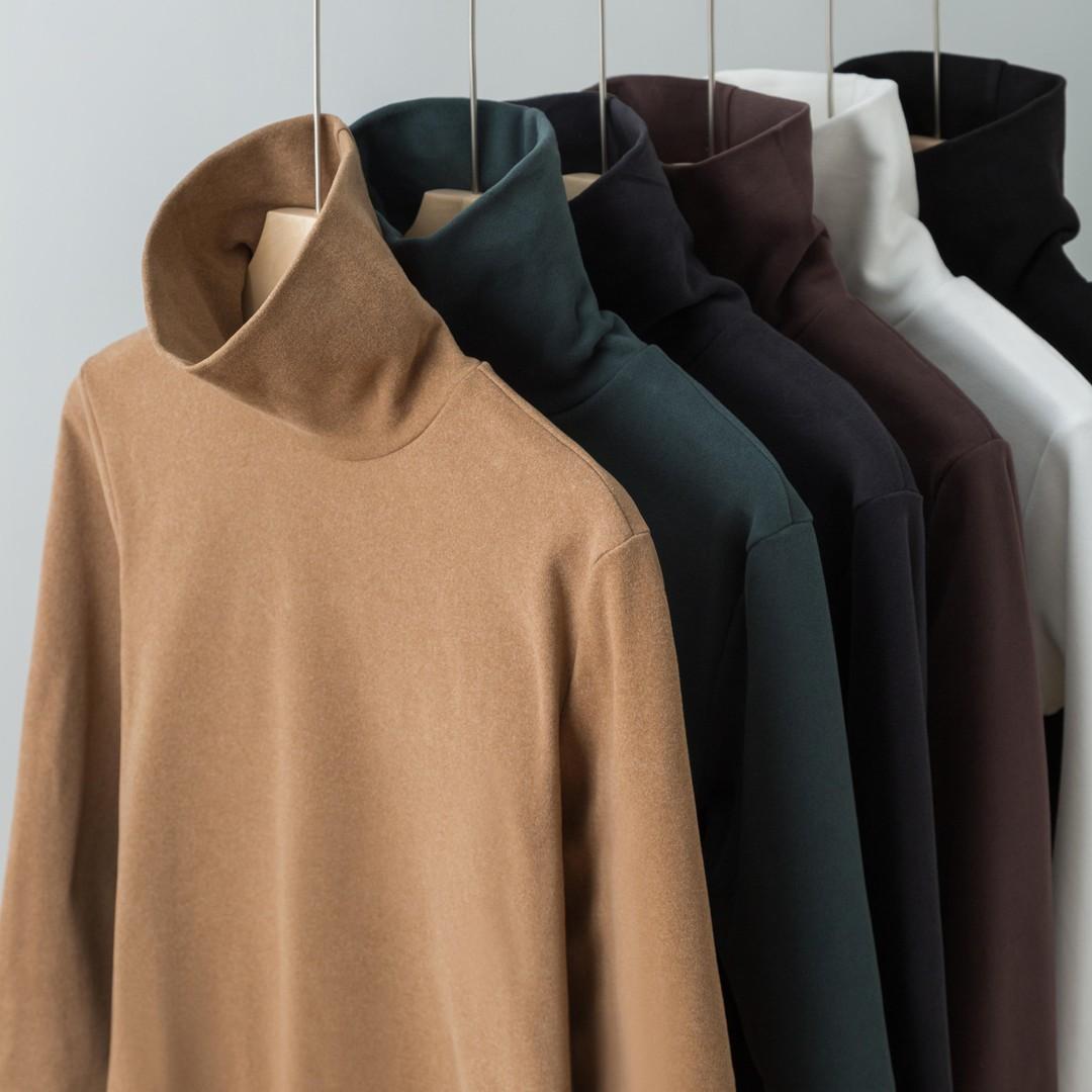 外贸撤回尾货清仓-高领德绒打底衫冬季男女长袖自发热保暖T恤内衣