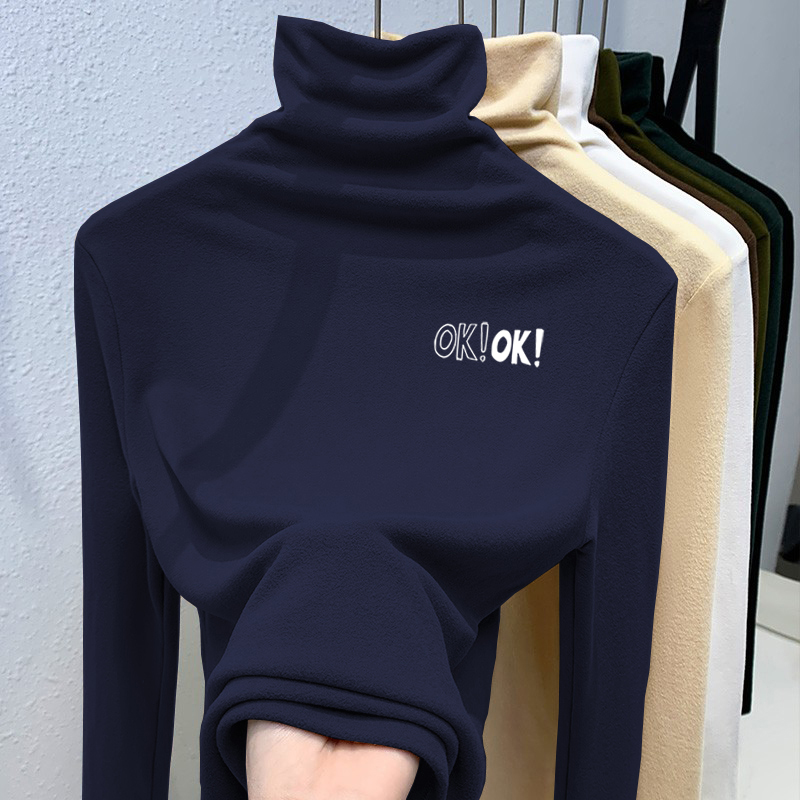 奥特莱斯~尾货清仓捡漏潮流双面德绒高领打底衫男女修身保暖百搭