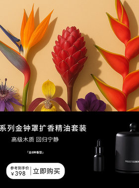 【新年礼物】暗夜系列金钟罩扩香精油套装香薰室内无火香薰