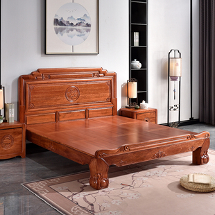 花梨木红木床古典明清中式全实木卧室床仿古双人床菠萝格实木床
