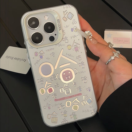 哈哈表情适用13苹果15promax手机壳iphone14一加12小米100荣耀8090真我11保护套GT华为mate605040红米k70pura