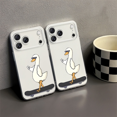 于滑板鸭子苹果华为小米手机壳