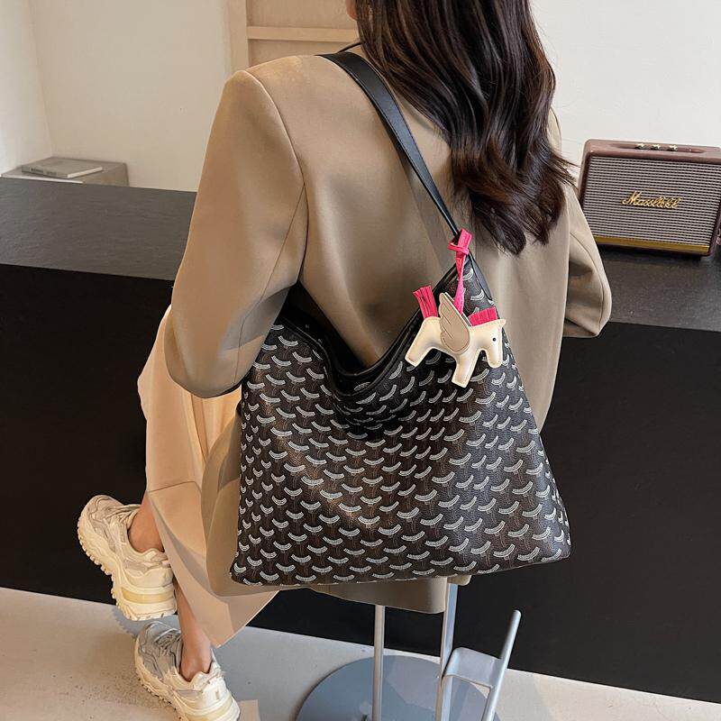 新款托特包个性单肩上课百搭女2025狗牙包包女包复古斜包通勤挎包