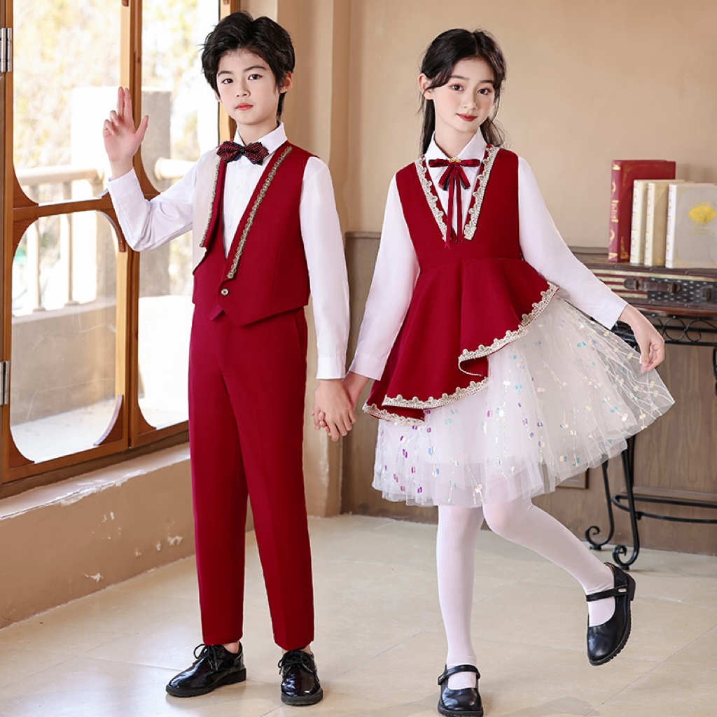 中小学生演出服潇陌英伦风