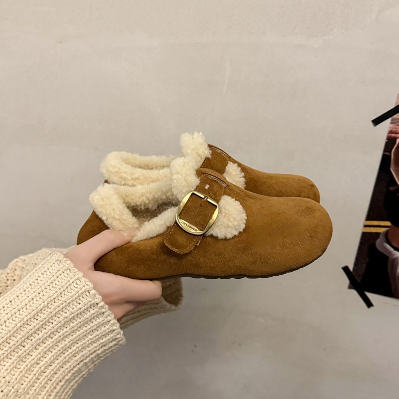 买手店明星同款勃肯鞋女秋冬2025新款女鞋厚底保暖棉鞋加绒加厚雪