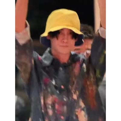 田栩宁同款黄色渔夫帽日系文艺风2025新款夏季显脸小遮阳防晒帽子