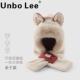 Unbo Lee亲子火狐狸围巾一体帽冬季 保暖加厚毛绒防风护耳女雷锋帽