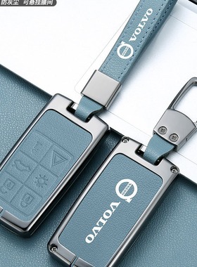 适用老款volvo沃尔沃xc60钥匙套皮革s60扣v90男v60包s40s80汽车女