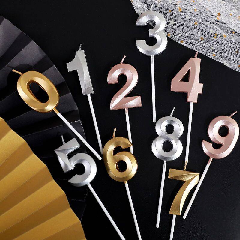金色数字蜡烛生日数字创意新款儿童生日蜡烛蛋糕装饰歌剧院数字蜡