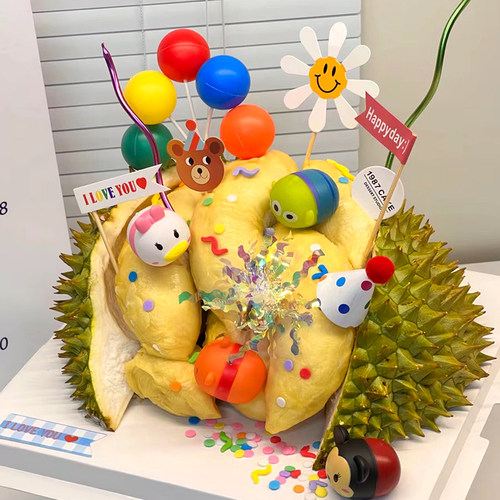 榴莲生日蛋糕diy材料包装扮