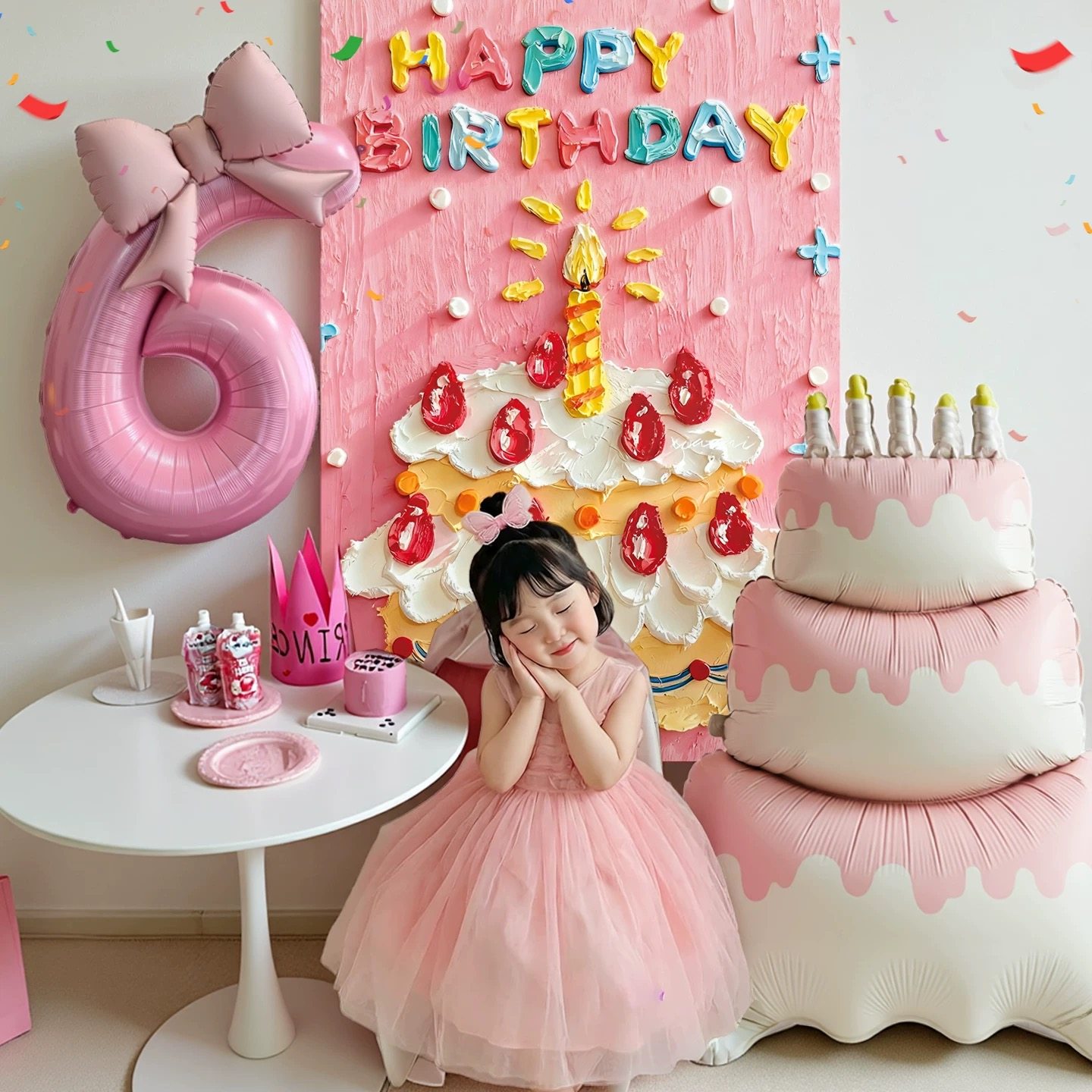 粉色生日布置女孩3周岁2儿童宝宝快乐派对场景装饰仪式感气球背景,节庆用品/礼品,装扮布置套餐,淘宝优惠券,粉丝福利购,淘宝优惠卷