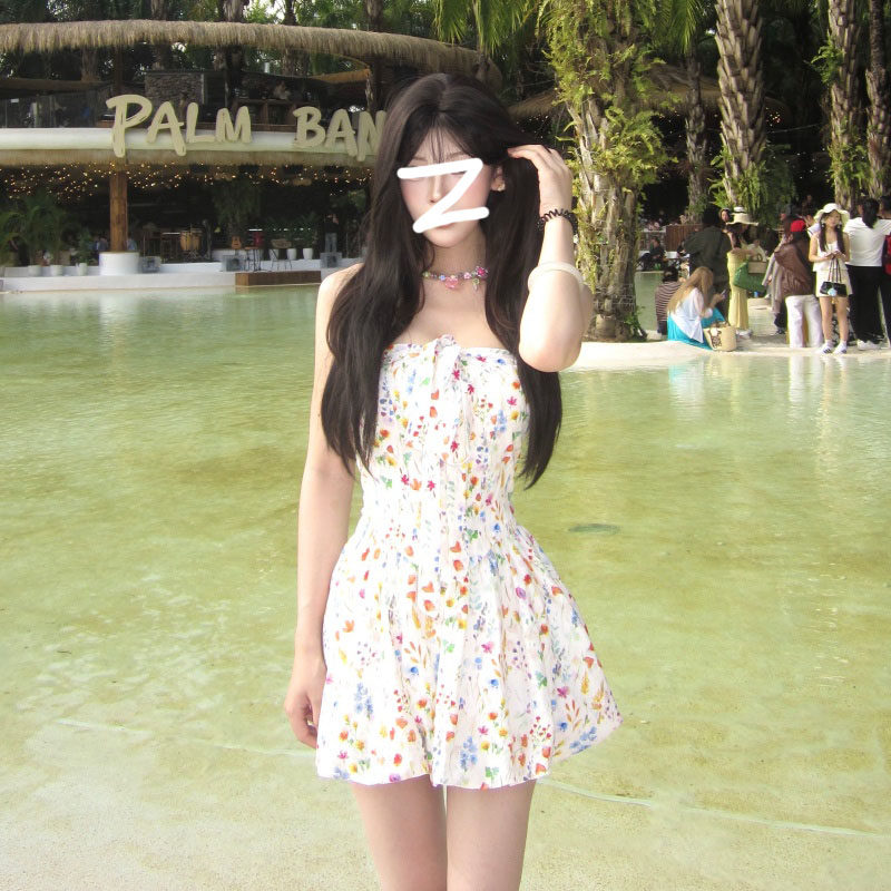 大码mm夏日设计海岛穿搭甜美温柔绑带抹胸上衣显瘦蓬蓬半裙两件套,女装/女士精品,大码套装,淘宝优惠券,粉丝福利购,淘宝优惠卷