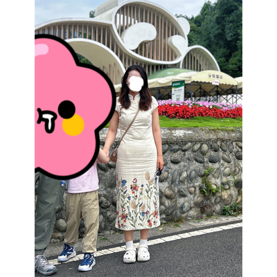 小个子改良版新中式国风轻熟优雅风旗袍短袖连衣裙新款微胖印花裙