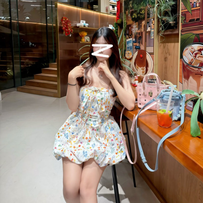 夏日新款甜美设计感抹胸上衣女修身显瘦褶皱半裙碎花大码时尚套装,女装/女士精品,大码套装,淘宝优惠券,粉丝福利购,淘宝优惠卷