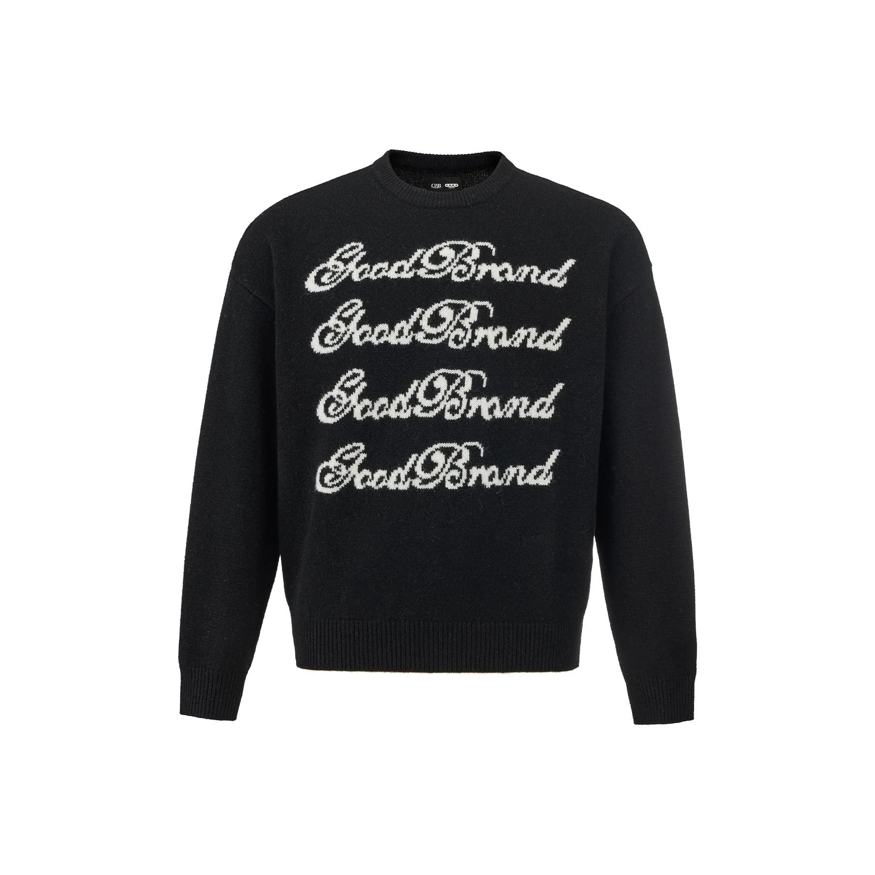 GOODBRAND彩虹弹幕花体毛衣