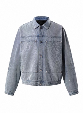 【TBHNP】Theboyhasnopatience 曙光辉月烫钻牛仔夹克外套