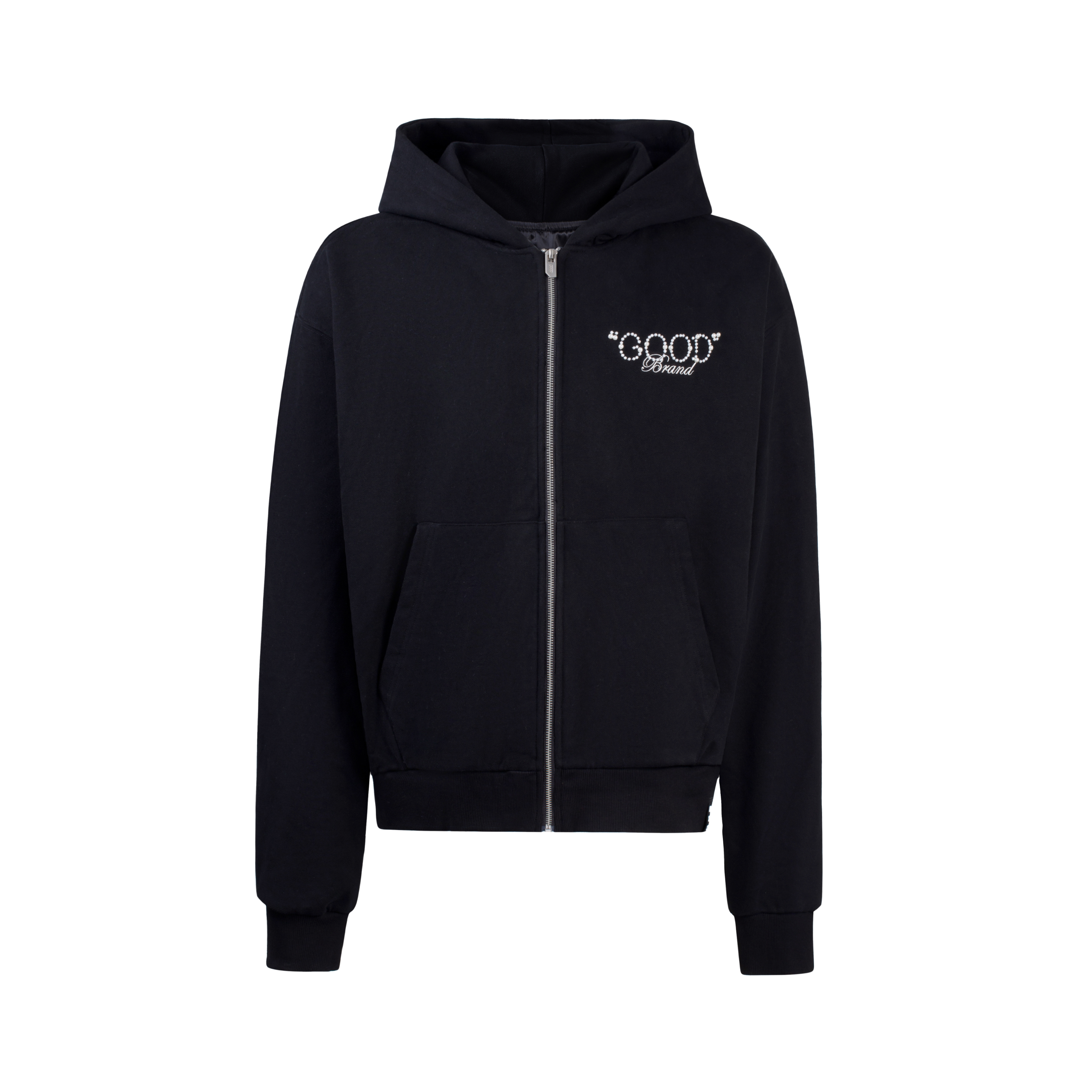 GOODBRAND珍珠开衫拉链卫衣