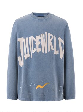 【官方正品】Juice Wrld 胶带印花泼墨长袖T恤 男女同款