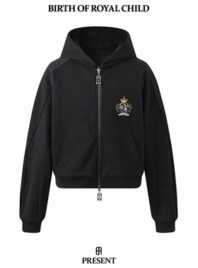 【官方正品】BIRTH OF ROYAL CHILD BORC 橡树刺绣连帽衫