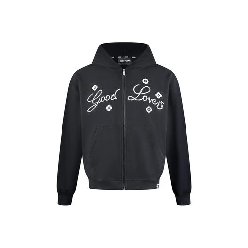 GOODBRAND小花标语拉链卫衣