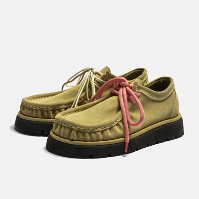 EpidePrefab褶皱厚底袋鼠鞋