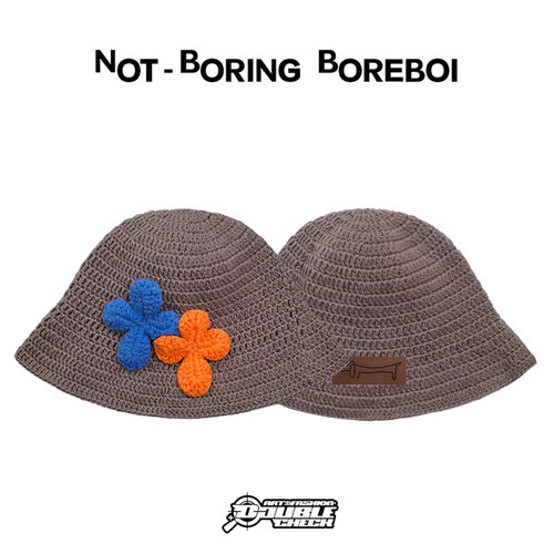 【Not-Boring Boreboi】3D Cross Knit Hat混纺手工编织渔夫帽
