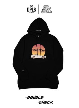 【姜成镐同款】DPLS联名StudentDriver 赛车印花连帽卫衣