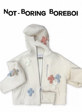 【官方正品】Not Boring Boreboi NBB 重磅羊羔毛拉链外套