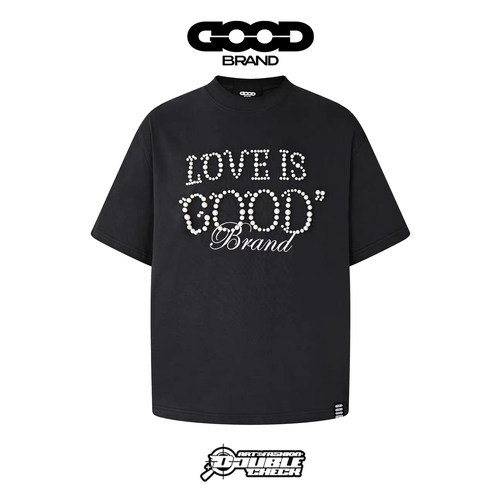 GOODBRAND珍珠标语短袖