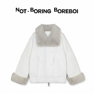 官方正品 NBB Not Boreboi 老钱风白鹅绒羽绒服 Boring