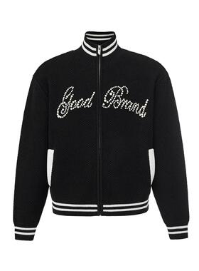 【官方正品】GOODBRAND珍珠花体轻奢毛织棒球夹克外套 闫玉晨同款