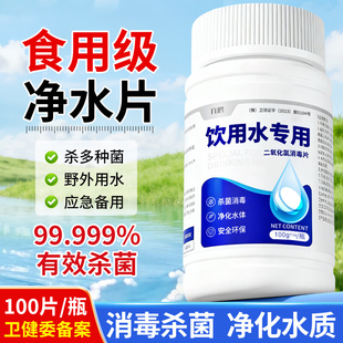 饮用水净水片户外净化水药片野外生存消毒片水井水消毒粉漂白食用