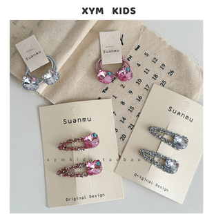 闪闪Kitty~韩版儿童闪钻凯蒂猫发饰女童精致发圈发夹宝宝发卡头饰