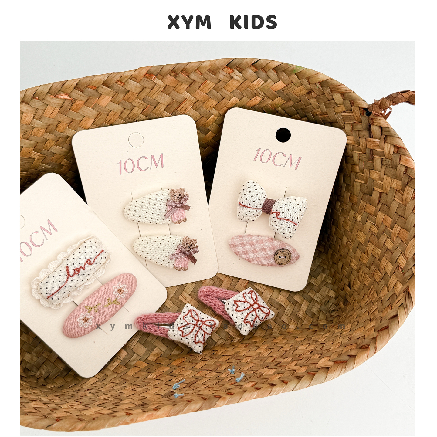 温油粉色系~ins草莓粉波点儿童发夹小公主BB夹刘海夹女童韩系发卡