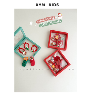 儿童圣诞节发夹发绳礼盒装节日发饰小女孩礼物舞蹈培训机构小礼品