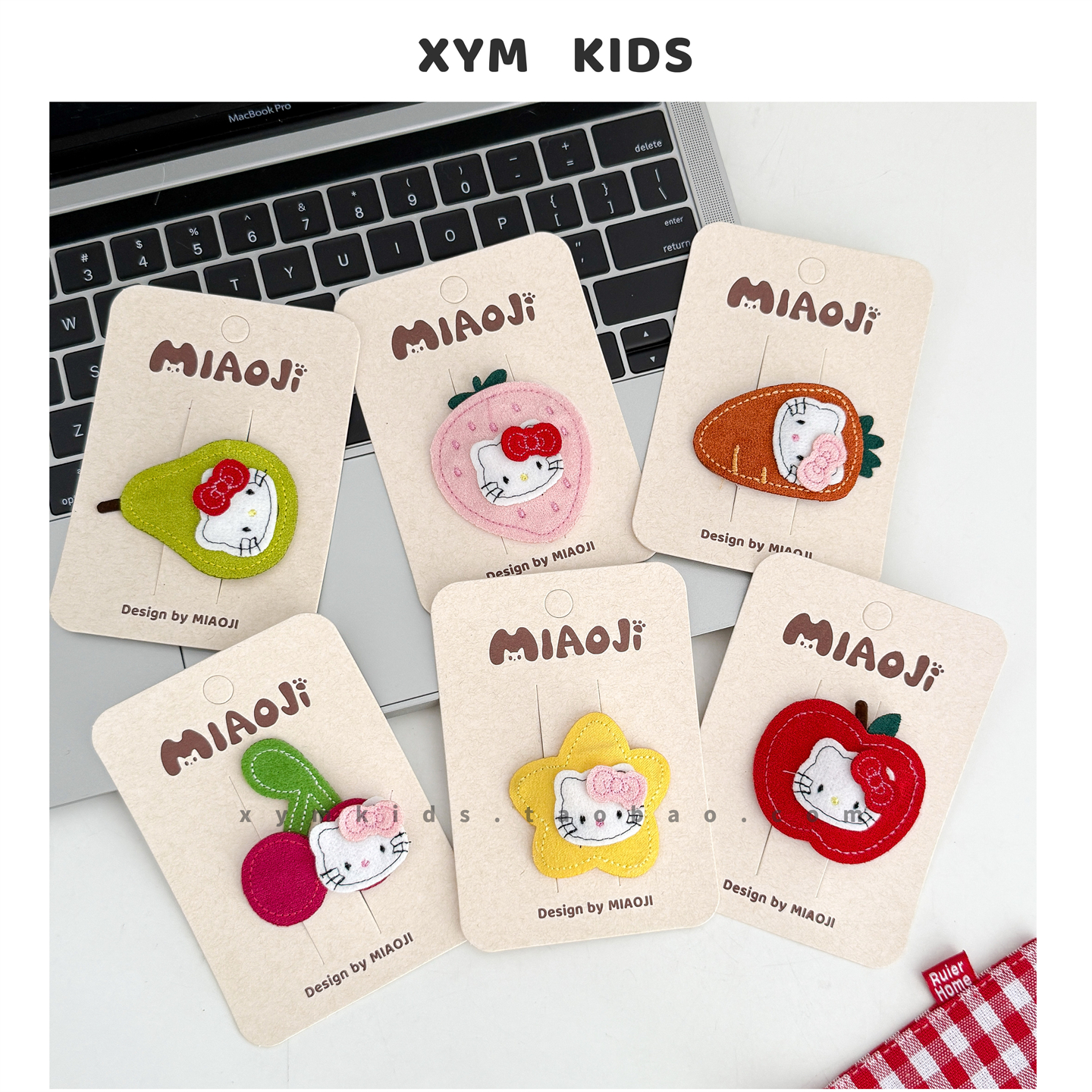 儿童发夹水果kitty彩色发饰