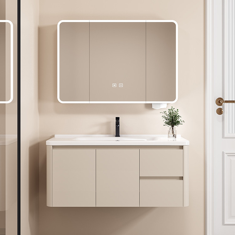 圆角奶油风蜂窝铝浴室柜组合陶瓷一体洗漱台卫生间洗手盆洗脸盆柜,家装主材,浴室柜组合,淘宝优惠券,粉丝福利购,淘宝优惠卷